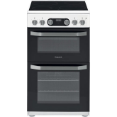 Hotpoint HD5V93CCW 50 cm Ceramic Double Electric Cooker