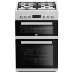 Beko EDG634W Gas Cooker with Double Oven