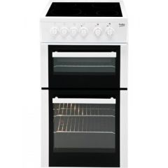 Beko EDVC503W Ceramic Electric Cooker with Double Oven