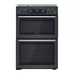 Hotpoint CD67G0C2CA 60cm Double Gas Cooker - Dark Grey