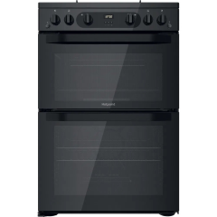 Hotpoint HDM67G0CMB 60cm Gas Cooker - Black