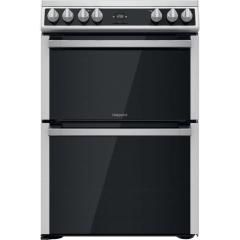 Hotpoint HDT67V9H2CX 60cm Ceramic Double Electric Cooker