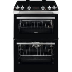 Zanussi ZCV66078XA Ceramic Electric Cooker with Double Oven